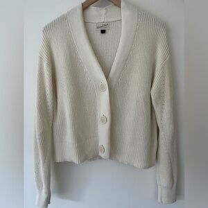 NWOT Universal Thread Cotton Cardigan in Cream/Off White - size Small